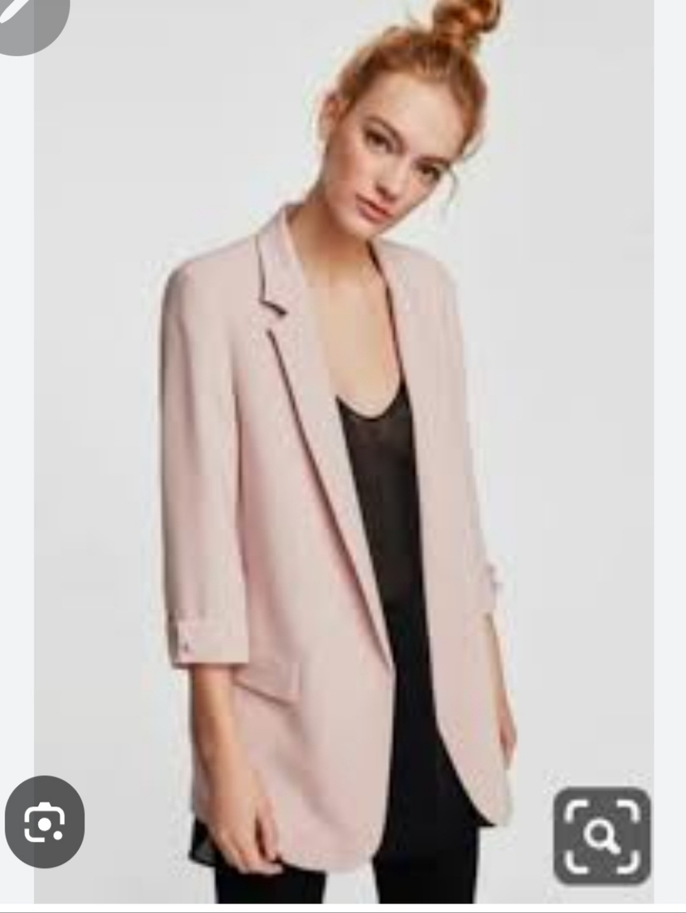 Women’s Blush Pink Longline Blazer Jacket Sz XS